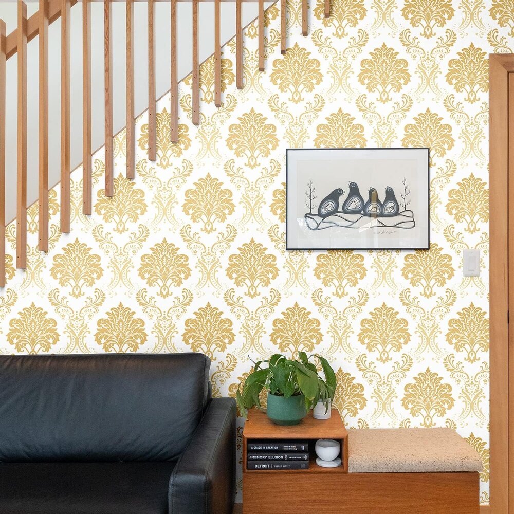 PVC Royal Golden Peel Off Stickers Wallpaper