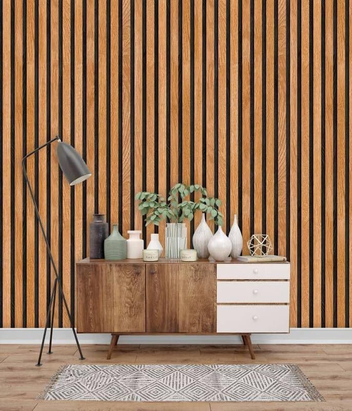 Self Adhesive Vinyl Film Wood Grain Wallpaper