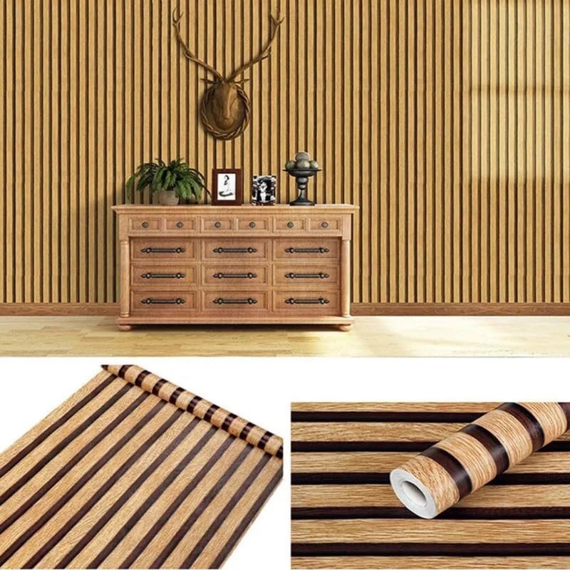 Self Adhesive Vinyl Film Wood Grain Wallpaper