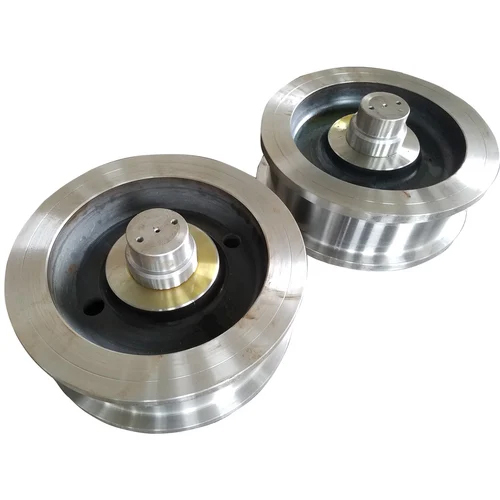En-8 Crane Wheel Assembly - Color: Silver