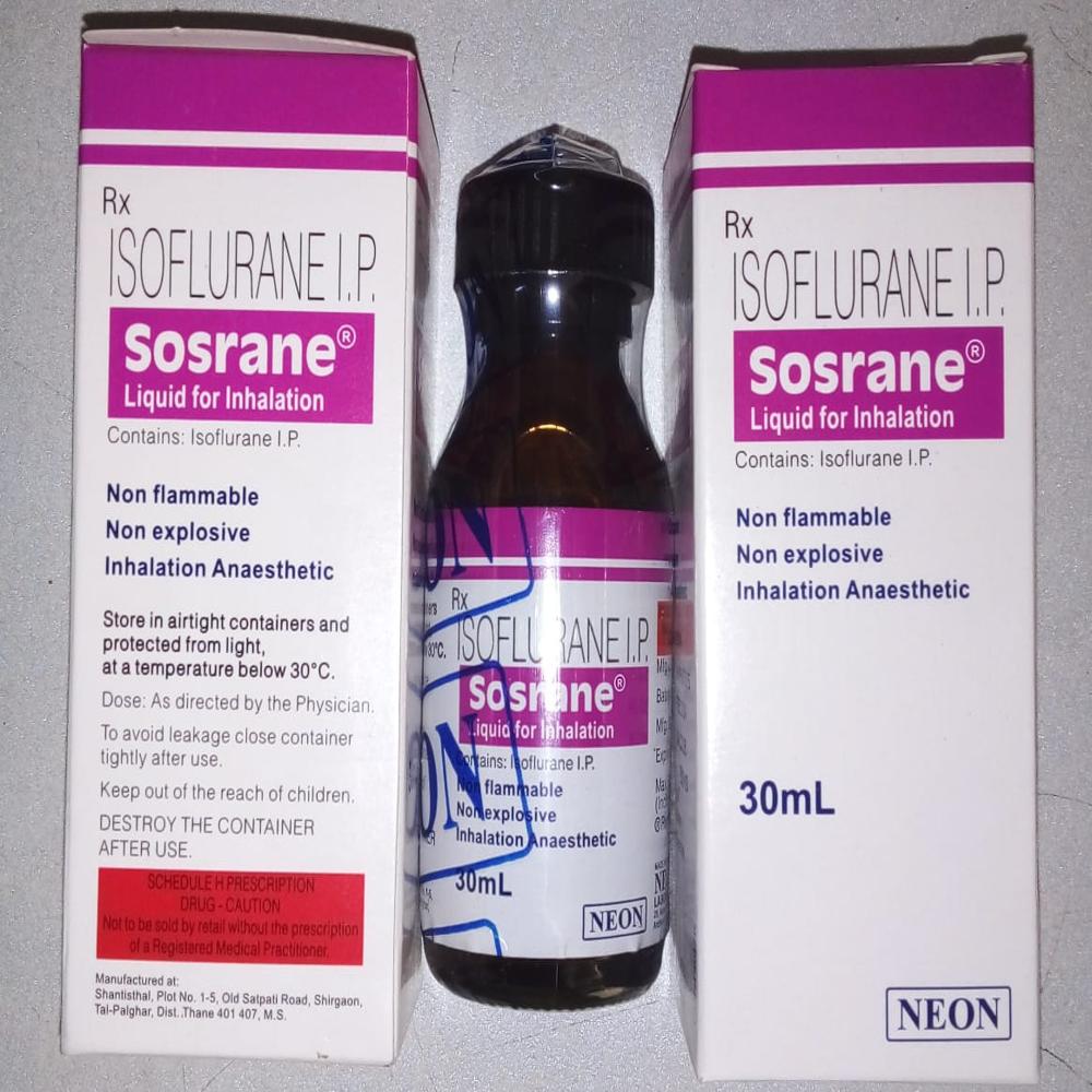 Sosrane 30ml - Isoflurane I.p | Suitable For Anesthesia And Medical Applications, Reliable Performance In Surgical Settings
