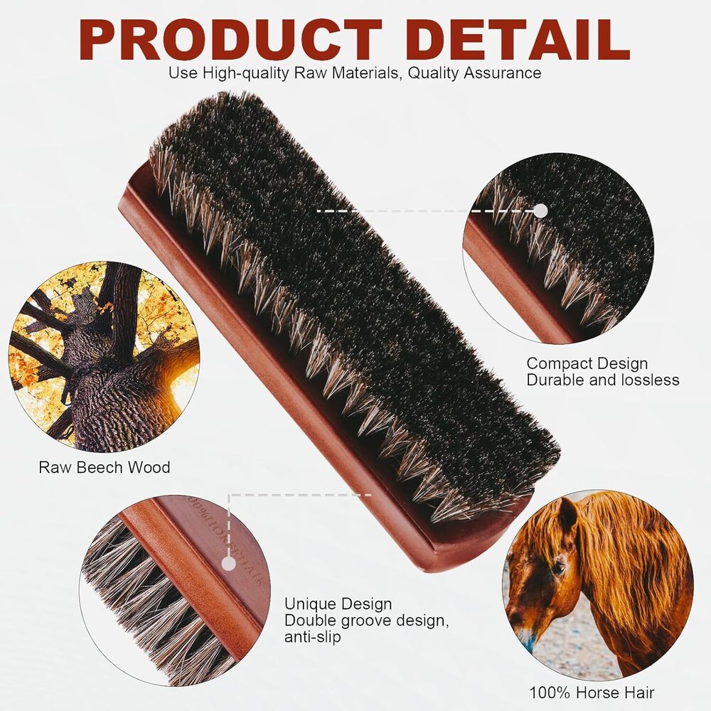 4 Pcs Shoe Brushes Set - Height: 10 Centimeter (Cm)