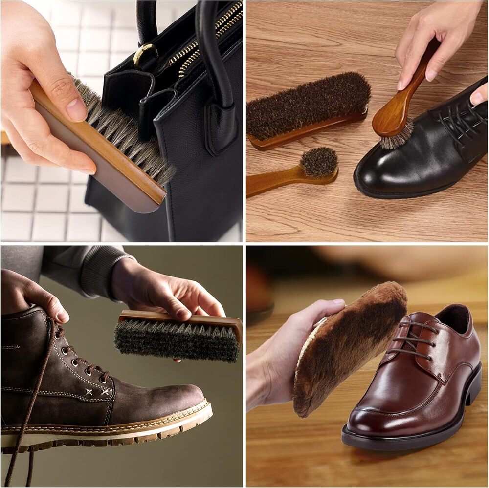 4 Pcs Shoe Brushes Set - Height: 10 Centimeter (Cm)
