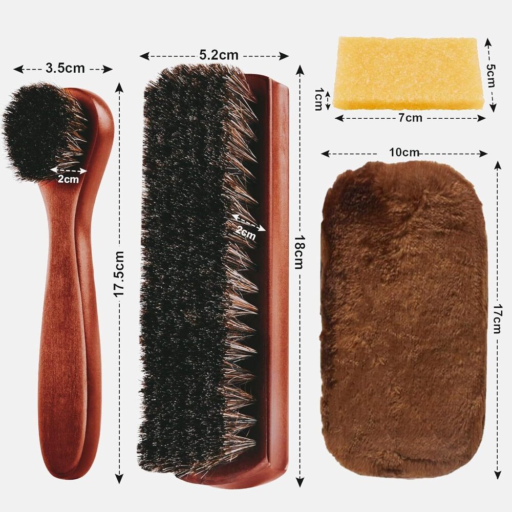 4 Pcs Shoe Brushes Set - Height: 10 Centimeter (Cm)