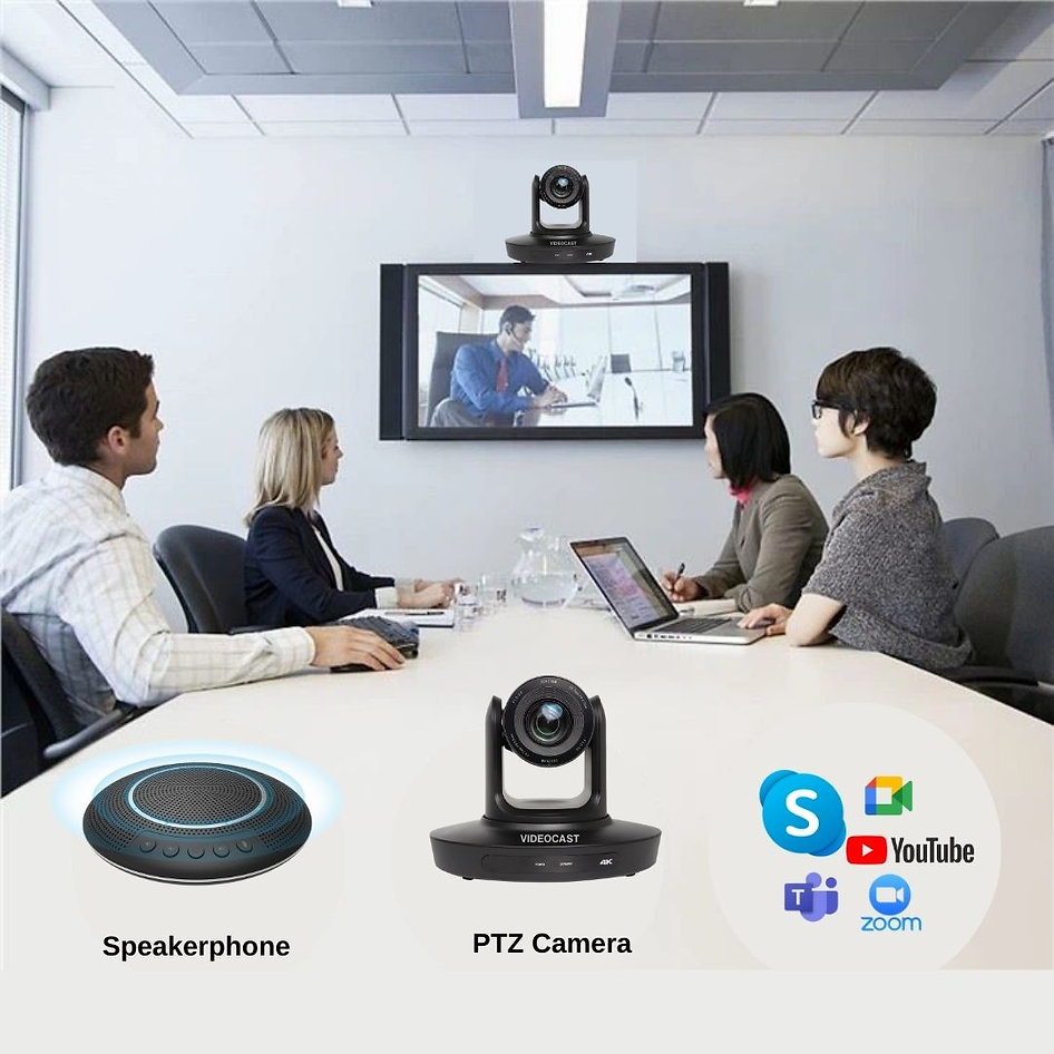 Smart Video Conferencing System with PTZ Camera and Speakerphone