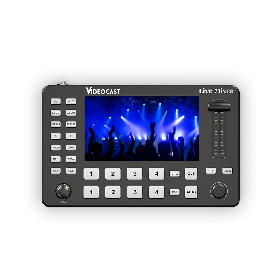 VIDEOCAST V1 Live Mixer Compact 4-Channel HDMI Streaming Video Switcher