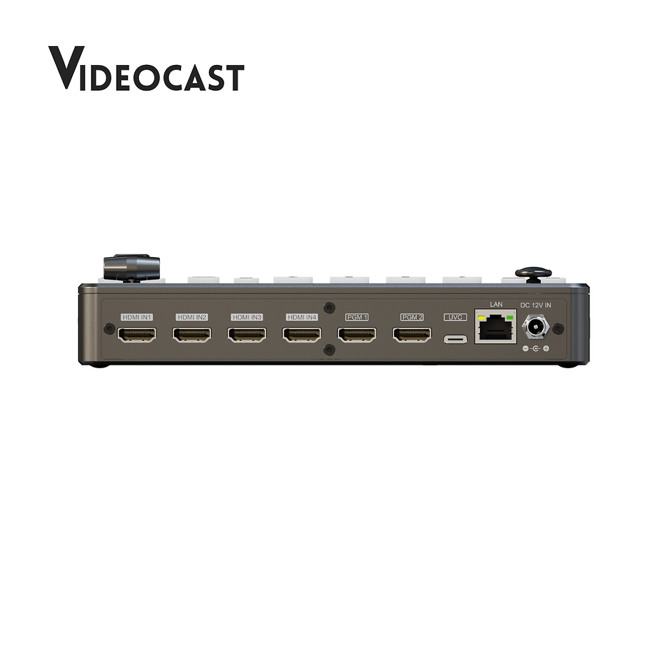 VIDEOCAST V1 Live Mixer Compact 4-Channel HDMI Streaming Video Switcher