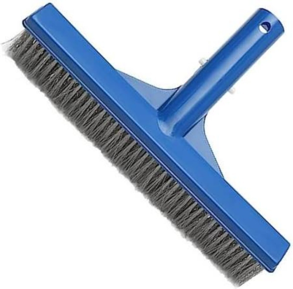 Swimming Pool Algae Cleaning Brush - Stainless Steel Rod 6 Feet Length Blue and Black Color Manual Operation Rectangular Shape