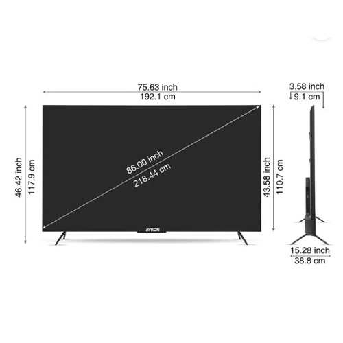 86 Inch Google 4k Led Tv - Color: Black
