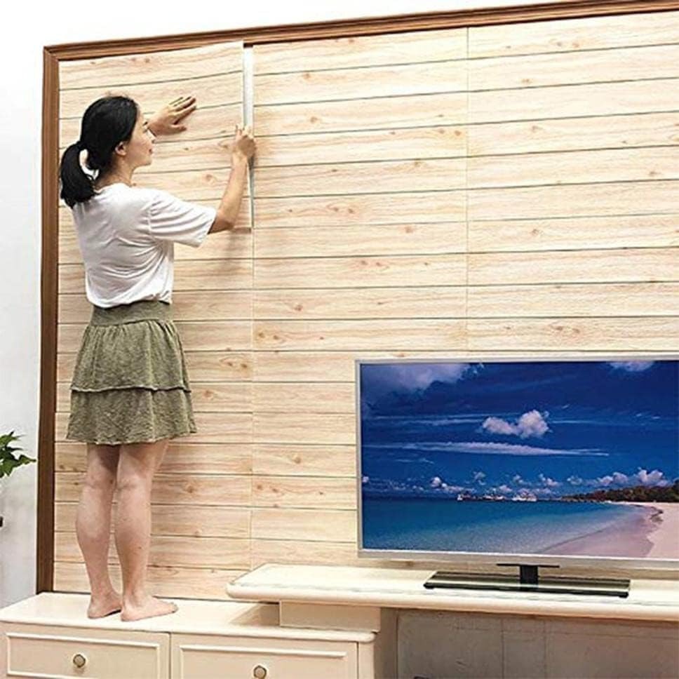 Foam 3D Wooden Self-Adhesive Wall Sticker
