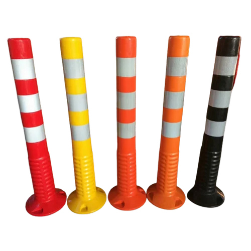 Pvc Road Safety Bollard - Color: Red