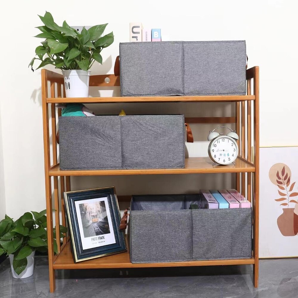 Foldable Clothes Storage Box - Mild Steel, Various Sizes, Sleek Grey, Rectangle Shape | Ideal For Industrial Storage And Organization
