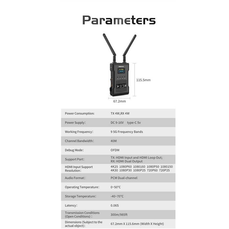 Videocast HDMI VH400Pro Wireless Video Transmitter