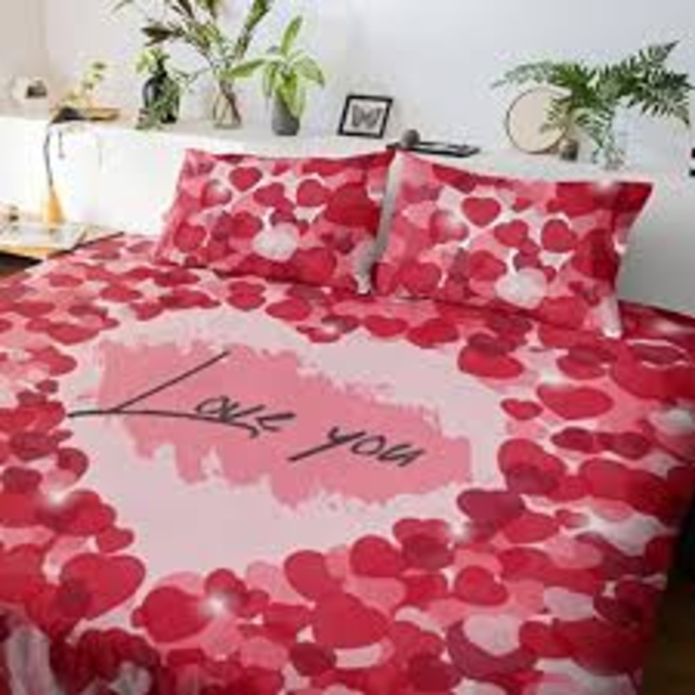 VALENTINE PRINTED BEDSHEET
