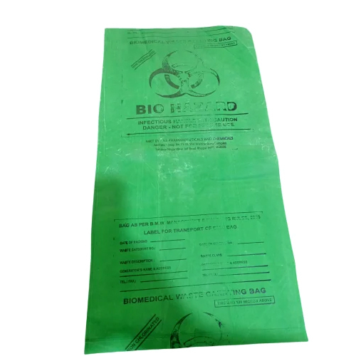 5L Green LDPE Biomedical Waste Carry Bag