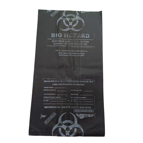 5L Black Ldpe Biomedical Waste Carry Bag - Size: 5 Liter