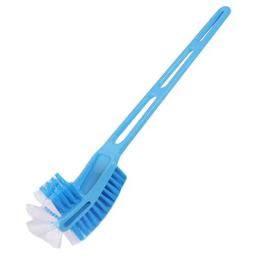 Blue Plastic Double Hockey Toilet Brush