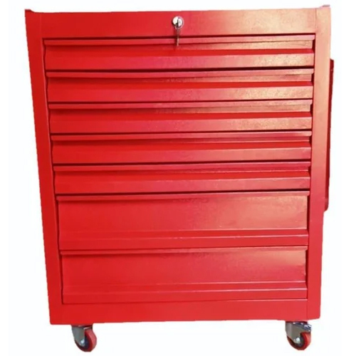 Stainless Steel Tool Trolley - Color: Red