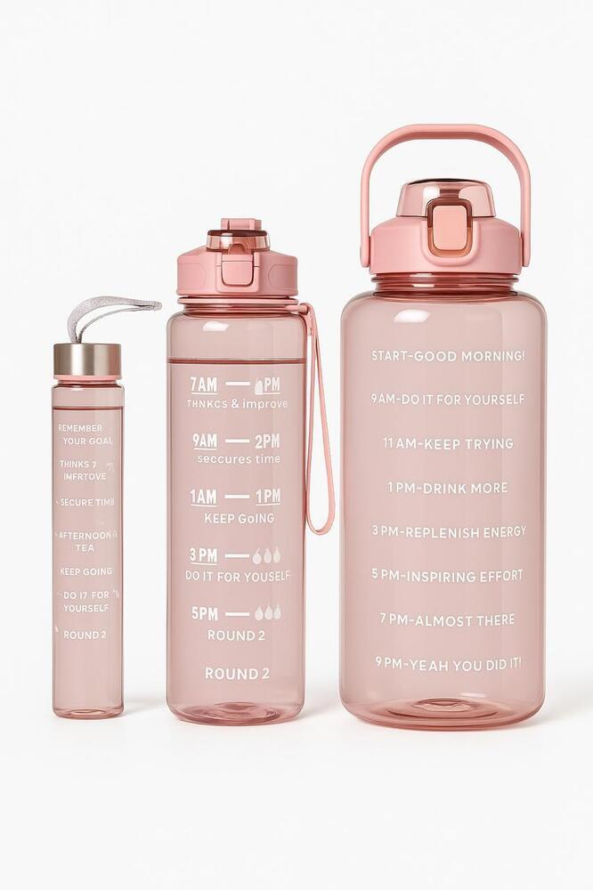 3pc Transparent Motivational bottle
