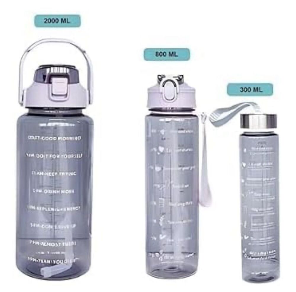 3pc Transparent Motivational bottle