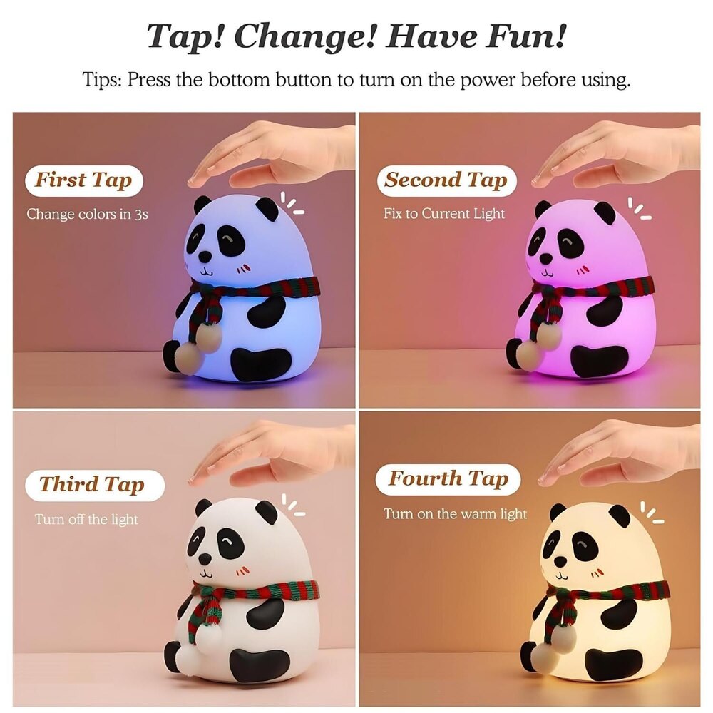 Silicone Panda Lamp