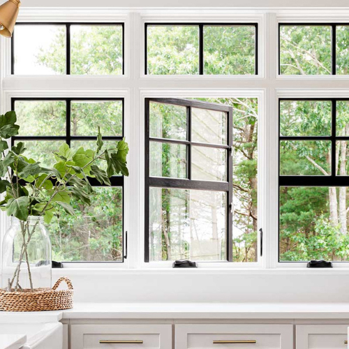 Premium Casement Window - Color: Black
