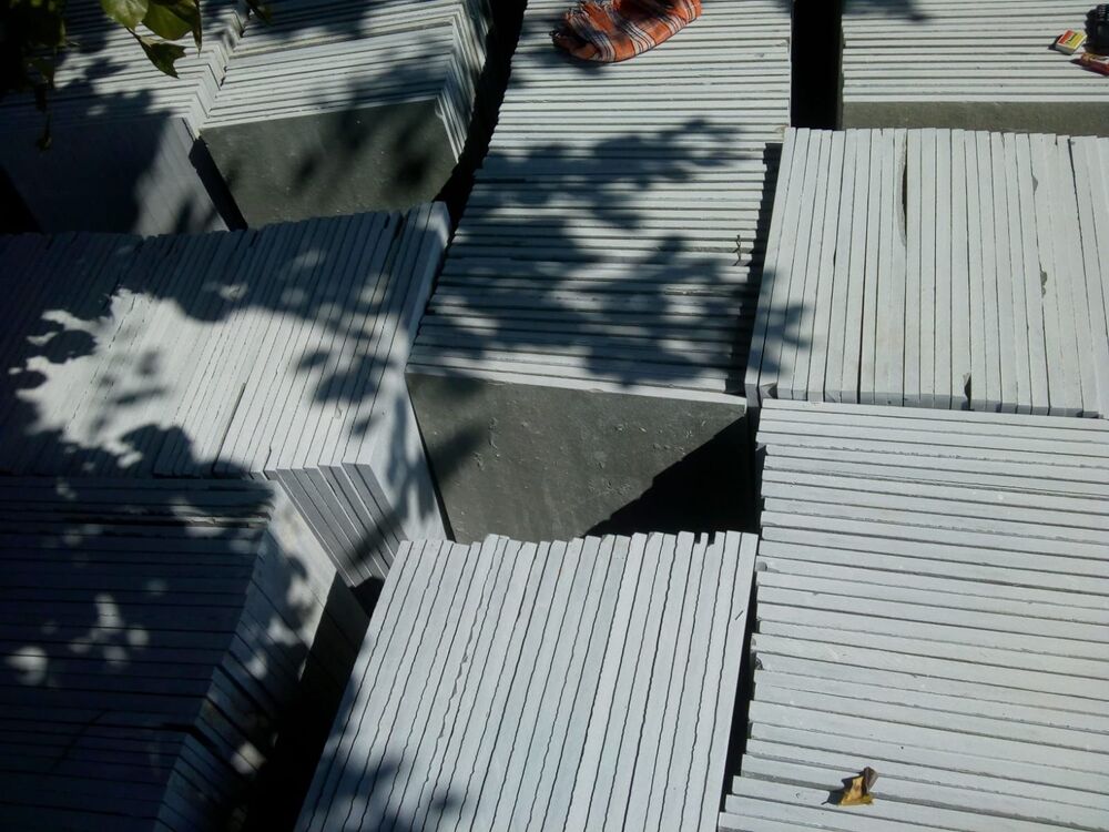 Kota Stone - Solid Surface Tile, 2 X 2 Size , Polished Finish, Green & White Limestone, Thickness Of 18 + 23 Mm