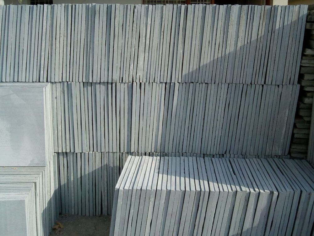 Kota Stone - Solid Surface Tile, 2 X 2 Size , Polished Finish, Green & White Limestone, Thickness Of 18 + 23 Mm