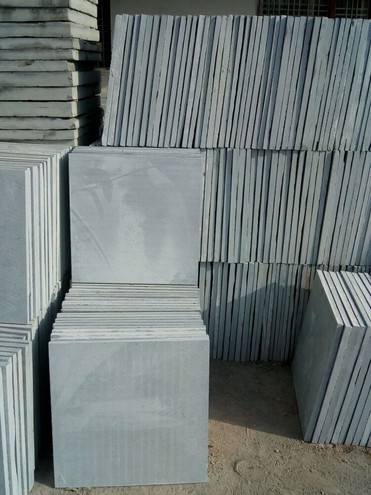 Kota Stone - Solid Surface Tile, 2 X 2 Size , Polished Finish, Green & White Limestone, Thickness Of 18 + 23 Mm