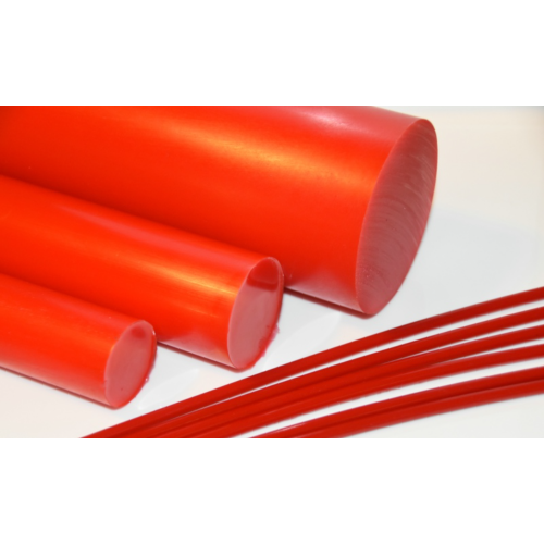 Polyurethane Rods - Custom Formulated Compounds, Available In Custom Sizes And Lengths, Standard Red Color