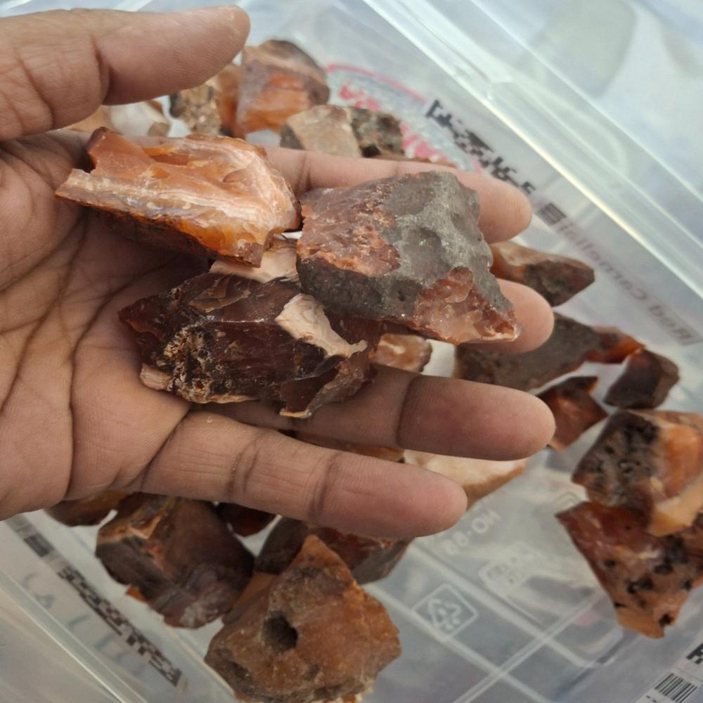 Red Carnelian Rough Stone - Color: Brown