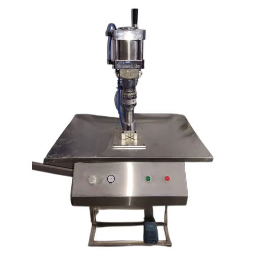 Aerosol Bottle Crimping Machine (Pneumatic) - Color: Silver