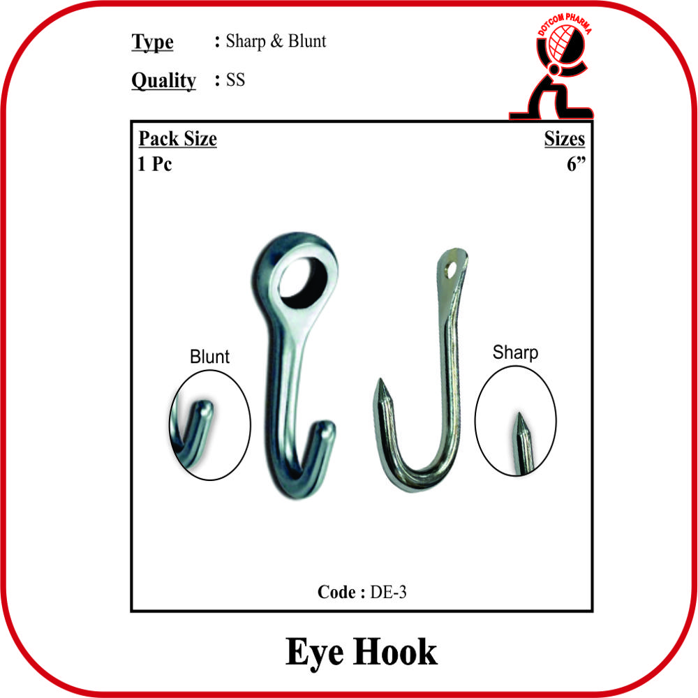 Eye Hook - 2" Inch (blunt) - Application: Hospital