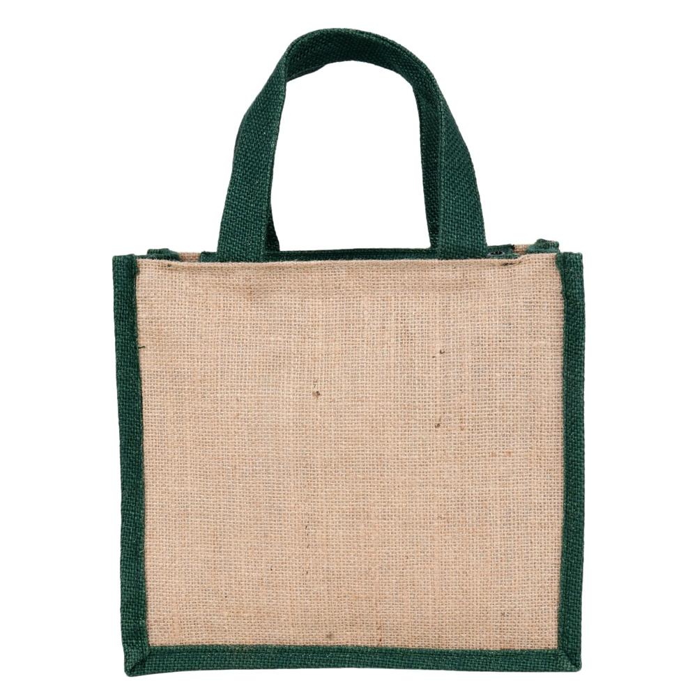Jute Handbag - Color: Natural & Green