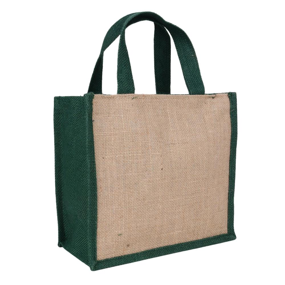 Jute Handbag - Color: Natural & Green