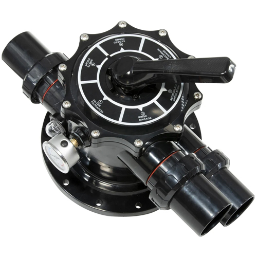 Swimming Pool Multiport Valve - Color: Black