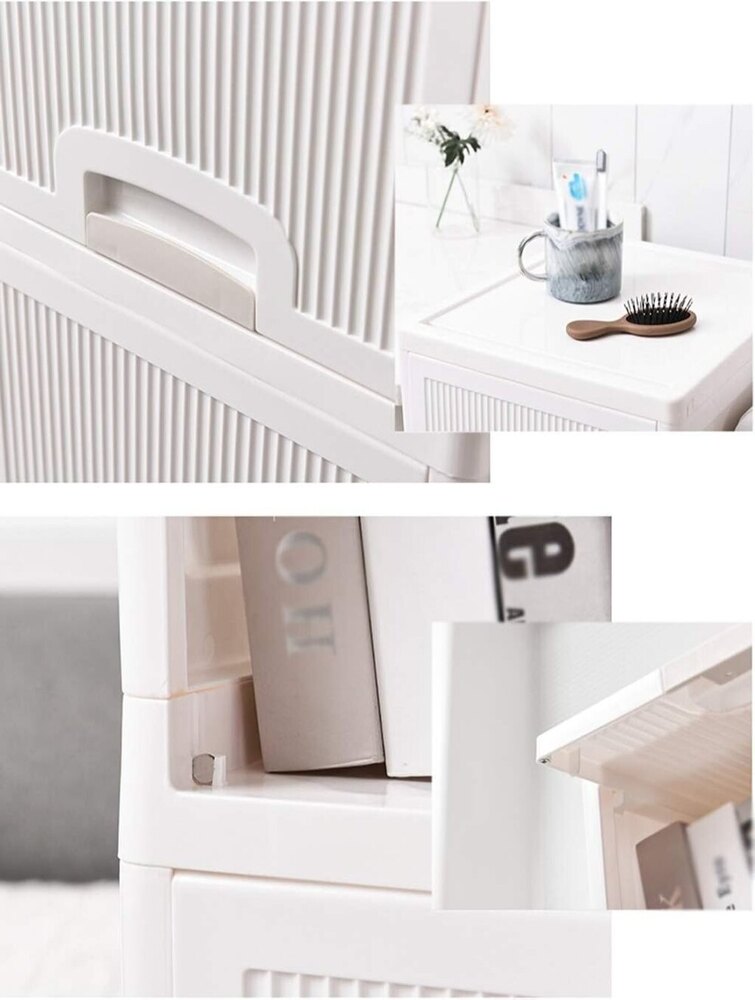 2 Unit Plastic Storage Cupboard - Color: White