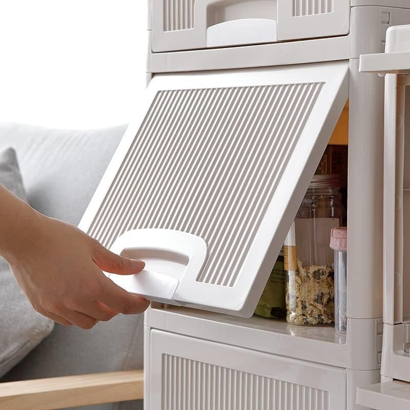 2 Unit Plastic Storage Cupboard - Color: White