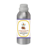 Cedarwood Oil - 100% Pure Essential Oil, 1 Kg Aluminum Bottle | Steam Distilled Cedrus Deodara, Ideal For Aromatherapy, Skincare, Haircare
