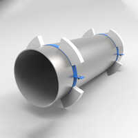 Hdpe Block Type Casing Pipe Spacer - Color: Grey