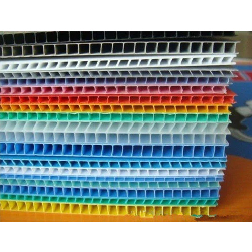 1 X 2 Meter Pp Corrugated Sheet - Color: Multicolor