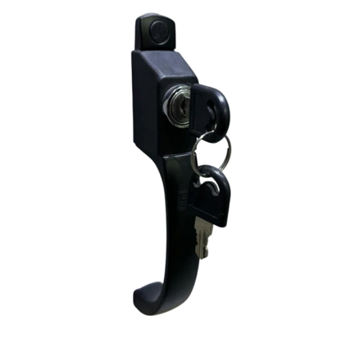 Aluminium Black Sliding Window Push Handle With Key