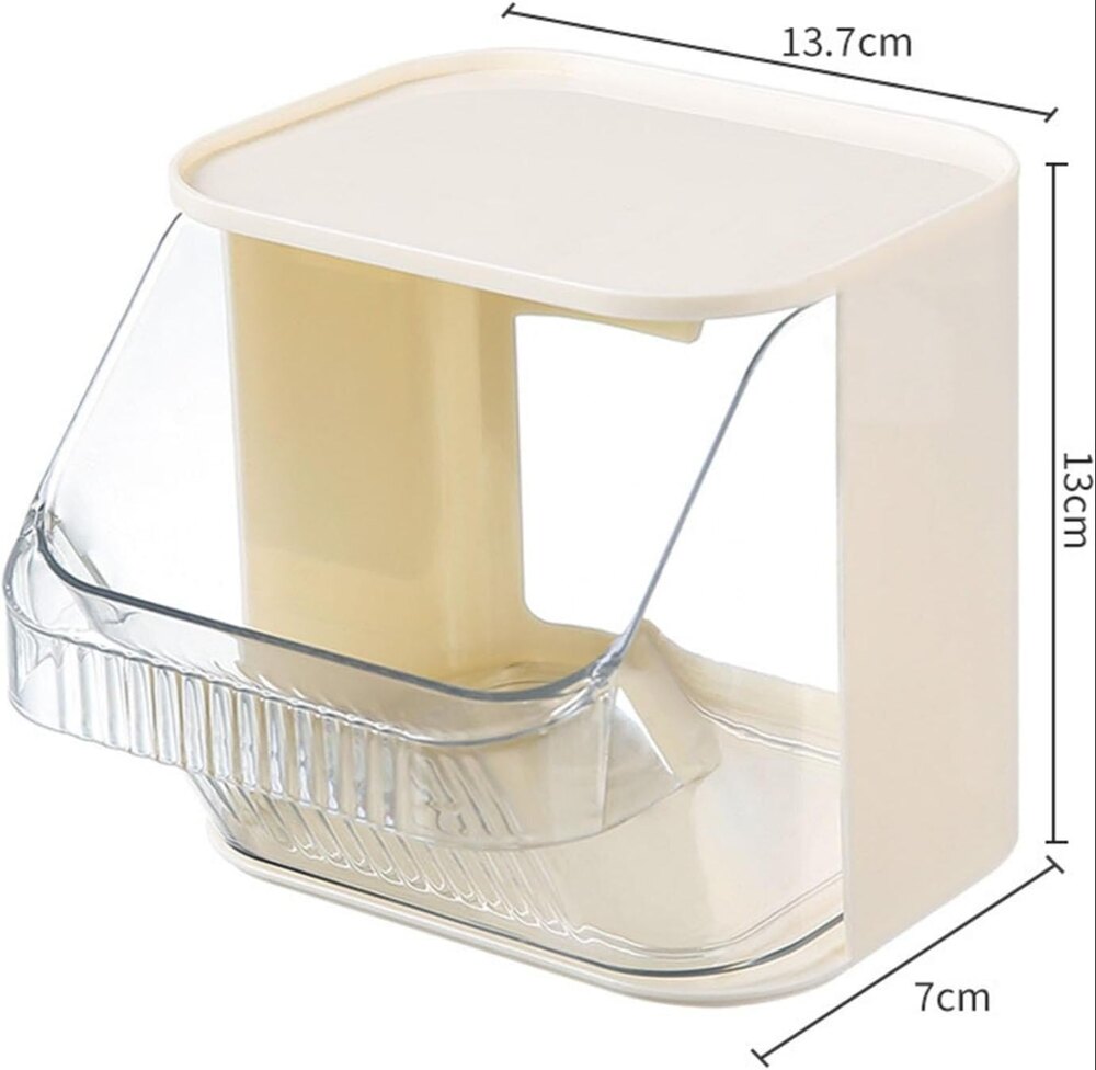 Wall Mounted Storage Box - Durable Plastic, 15.7cm W X 13.7cm L X 13cm H | Versatile For Commercial And Home Use, Easy Manual Installation