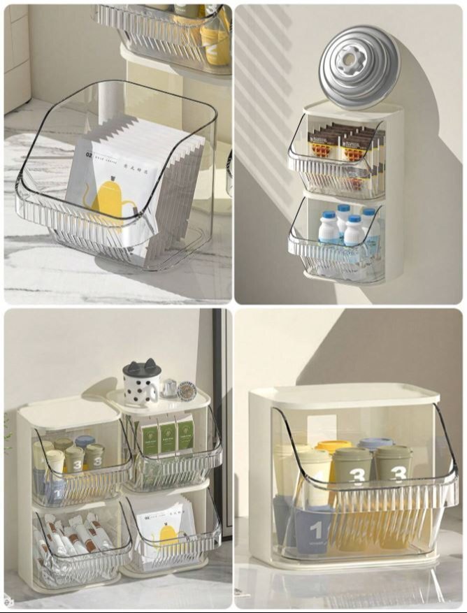 Wall Mounted Storage Box - Durable Plastic, 15.7cm W X 13.7cm L X 13cm H | Versatile For Commercial And Home Use, Easy Manual Installation