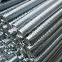 Threaded Rod - Stainless Steel,  Smooth Powder-coated Finish In Silver Color , Durable For Heavy-duty Industrial Applications