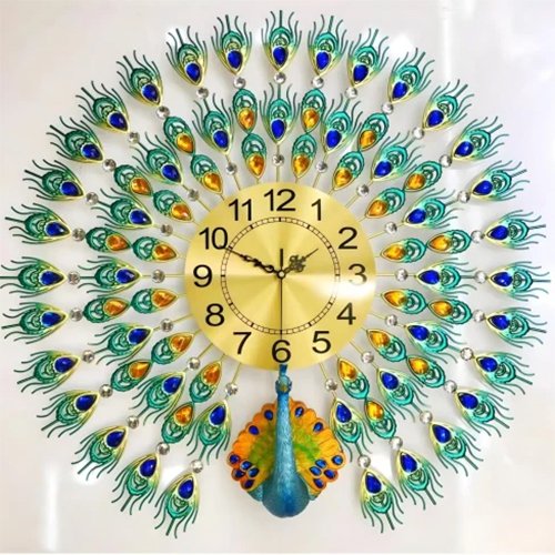 Peacock Hanging Wall Clock