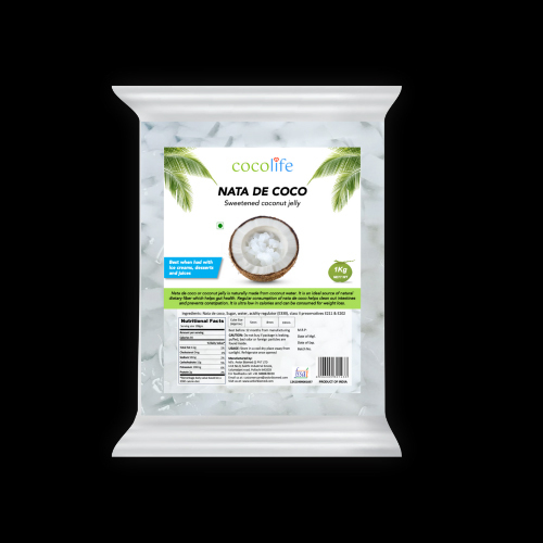 1Kg Nata De Coco Sweetened Coconut Jelly - Origin: India