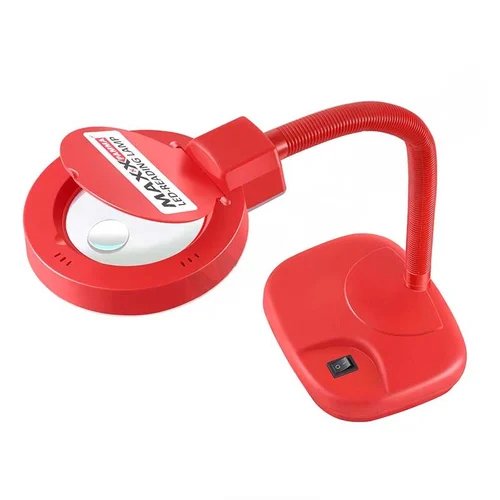 New Max Pamma Gooseneck Magnifying Lamp - Color: Red