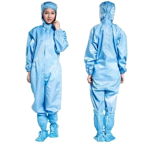 Anti Static Cleanroom Coverall - Color: Blue