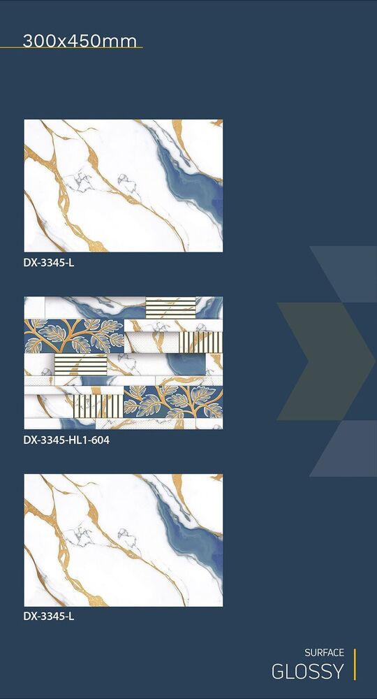 30x45 Ceramic Wall Tiles golden series concept